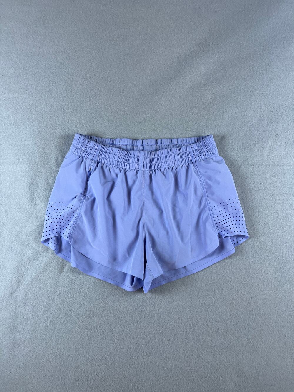 Athleta Hustle 3" Shorts Womens S Purple Perforated Side Performance Running Gym
